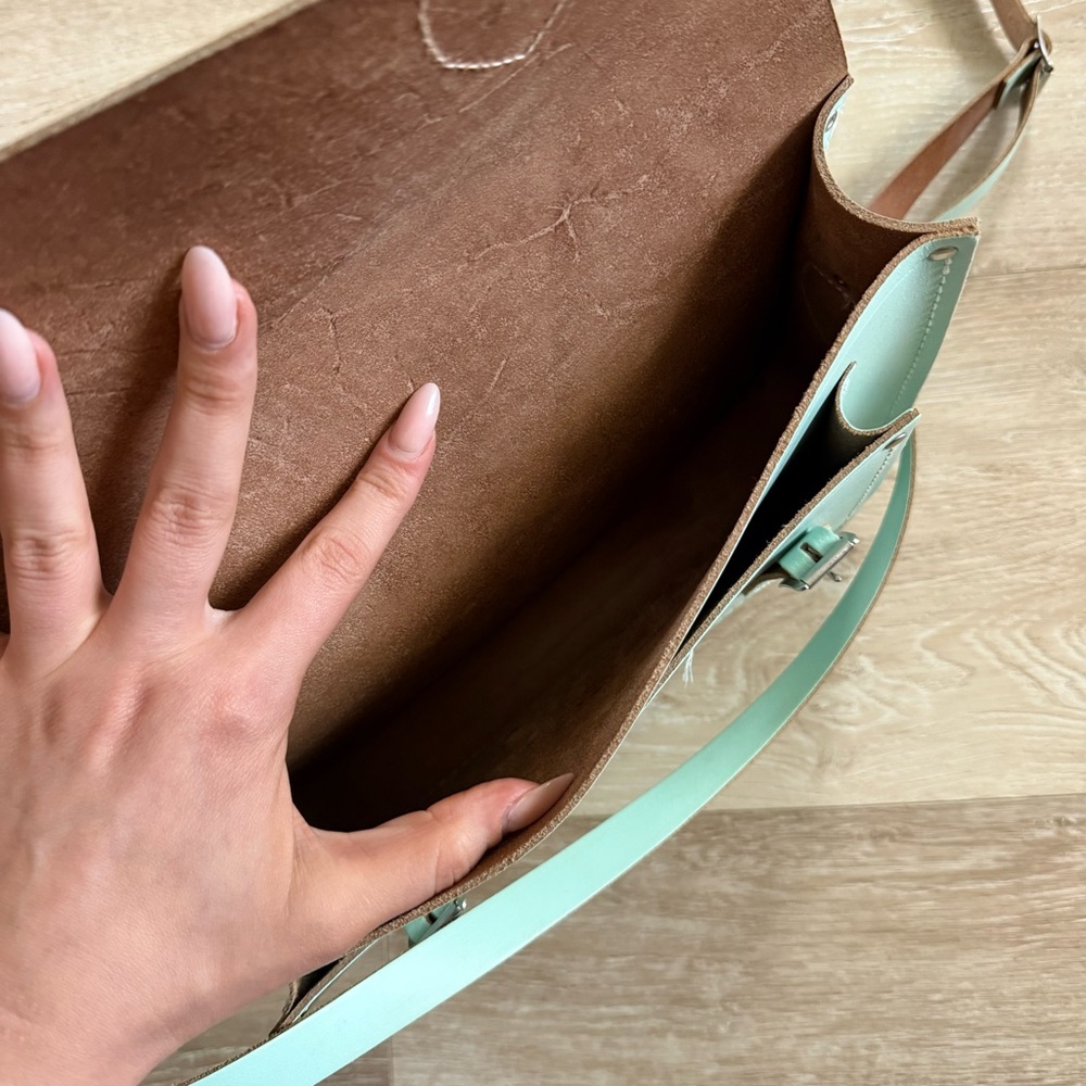 The Cambridge Satchel Company satchel leather bag Seafoam blue green - Picture 3 of 5